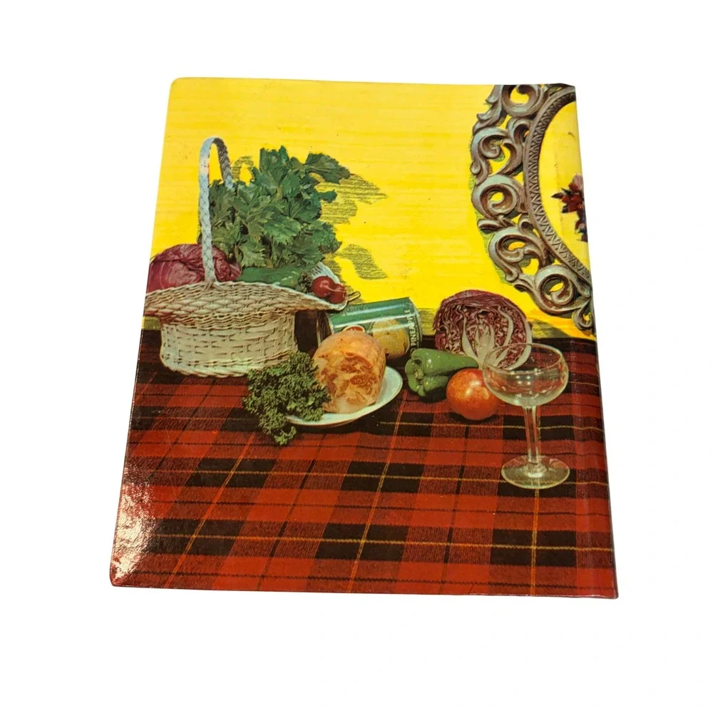 Vintage Cooking Clips Recipe Organizer Binder Mid Century Plaid Spiral Scrapbook